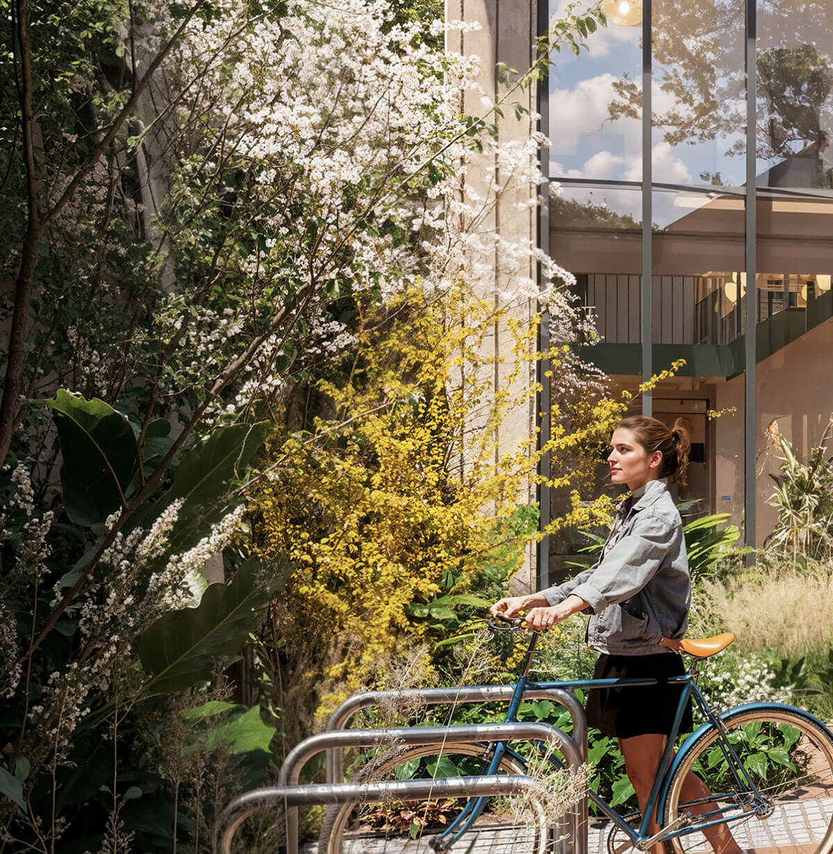 Outdoor area and cycle rack at 40 Pelham