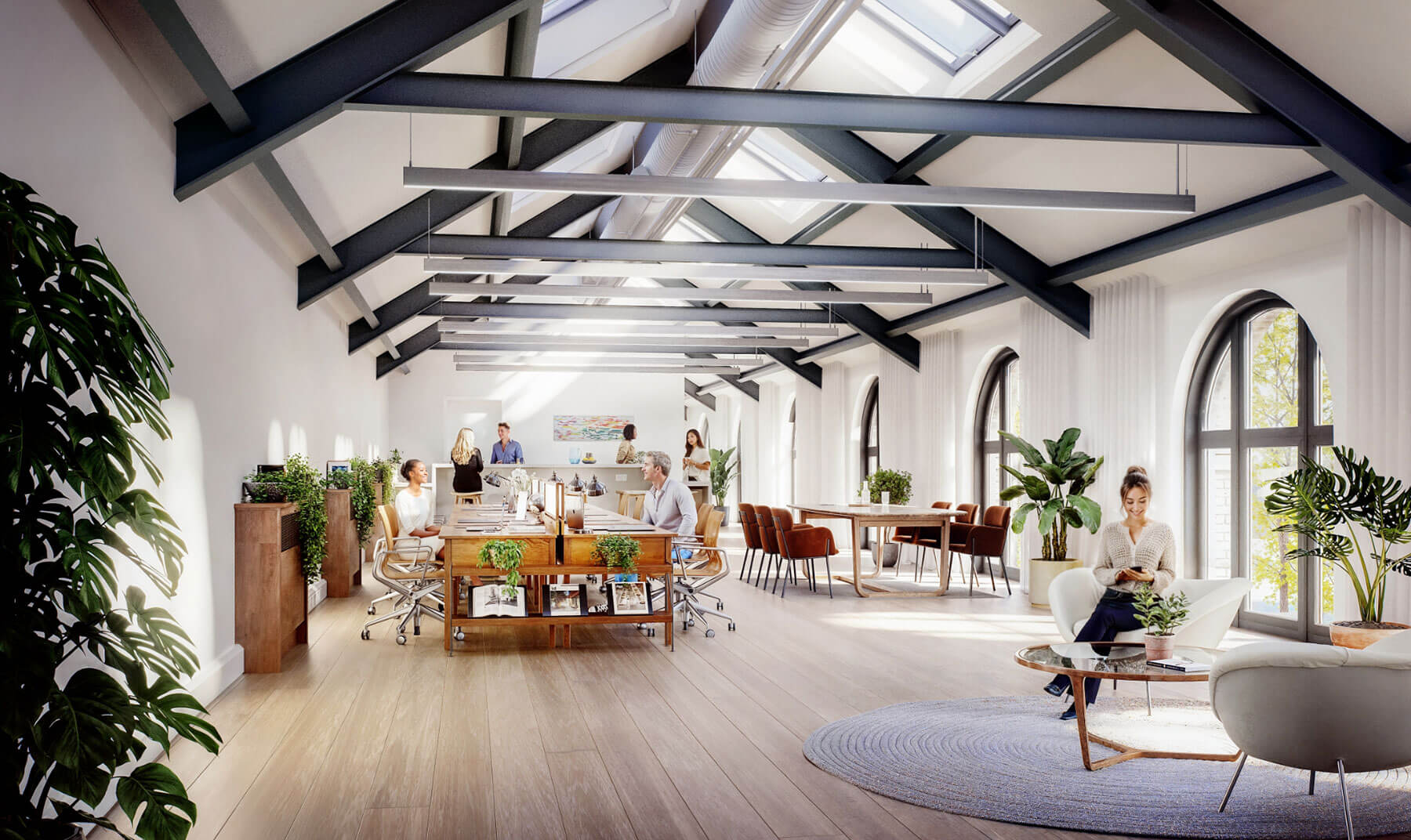 Reception area at 40 Pelham